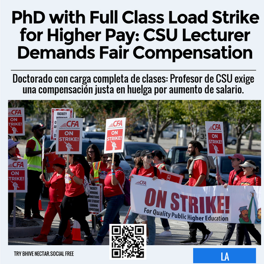 PhD with Full Class Load Strike for Higher Pay: CSU Lecturer Demands Fair Compensation