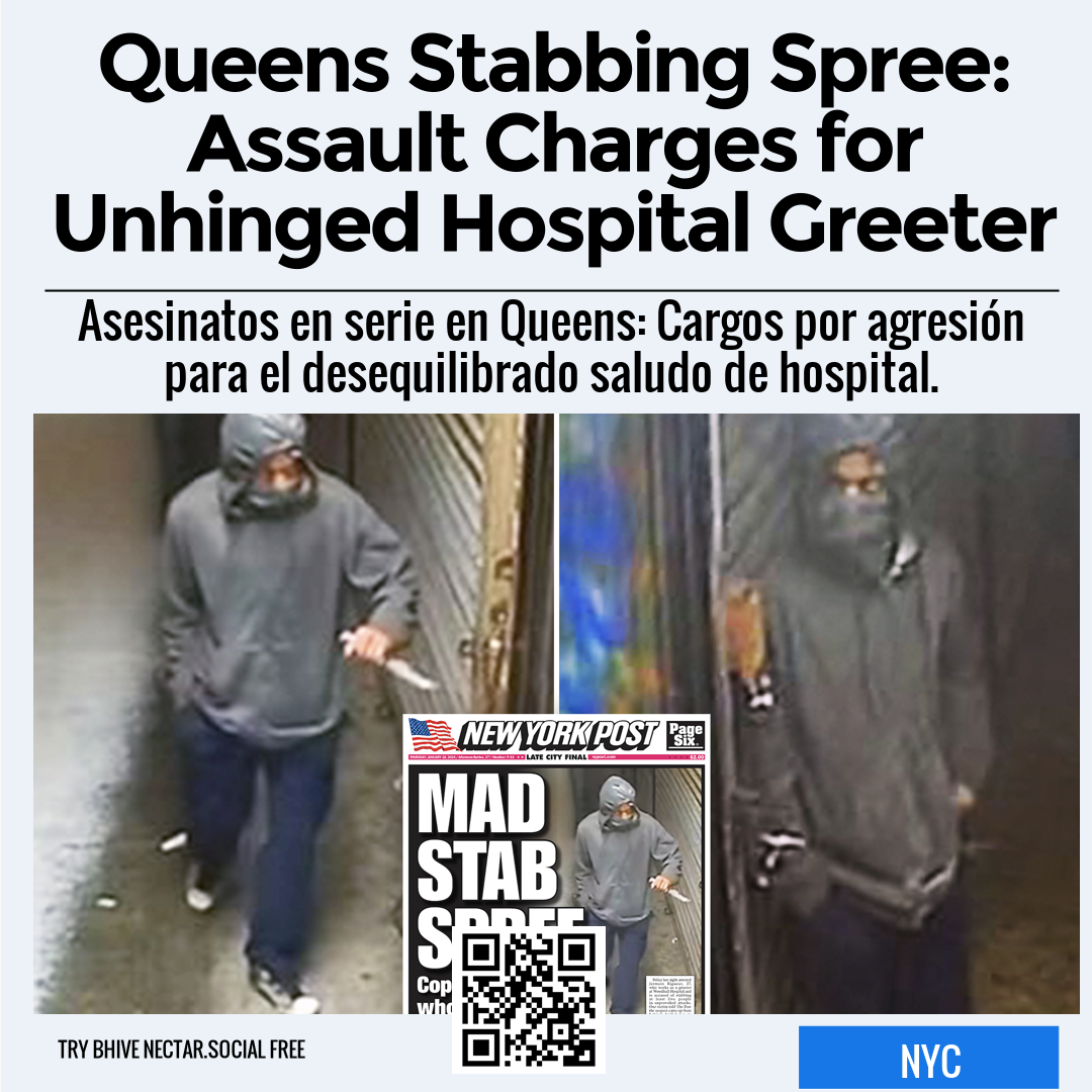 Queens Stabbing Spree: Assault Charges for Unhinged Hospital Greeter