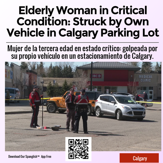 Elderly Woman in Critical Condition: Struck by Own Vehicle in Calgary Parking Lot