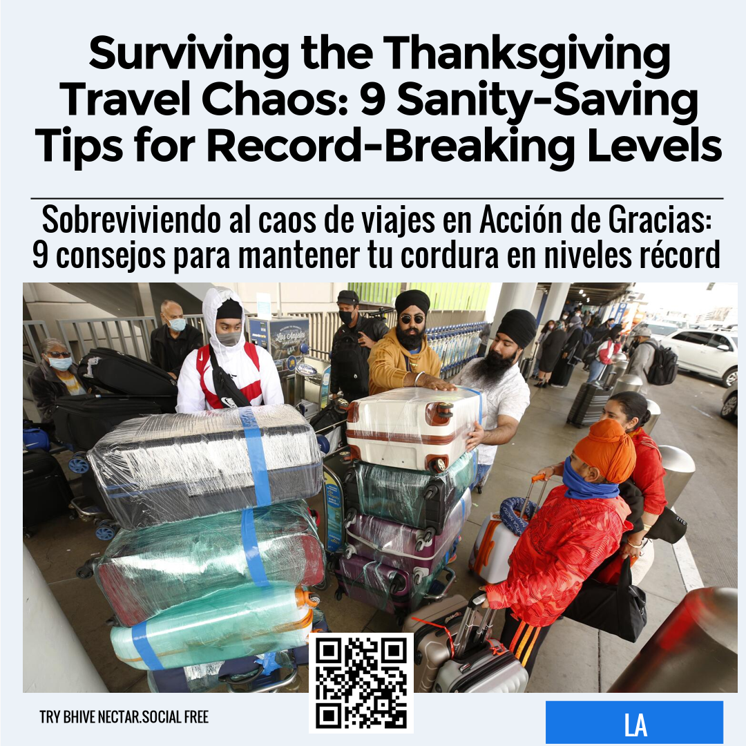 Surviving the Thanksgiving Travel Chaos: 9 Sanity-Saving Tips for Record-Breaking Levels