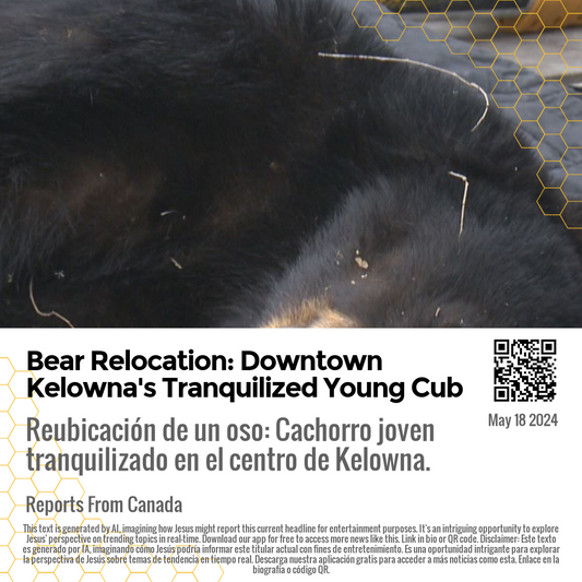 Bear Relocation: Downtown Kelowna's Tranquilized Young Cub