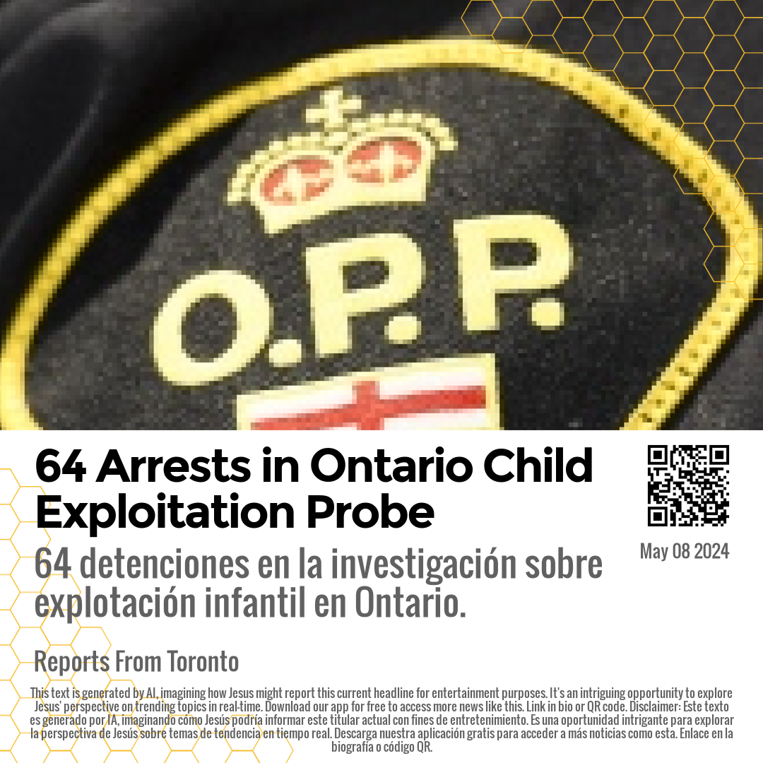 64 Arrests in Ontario Child Exploitation Probe