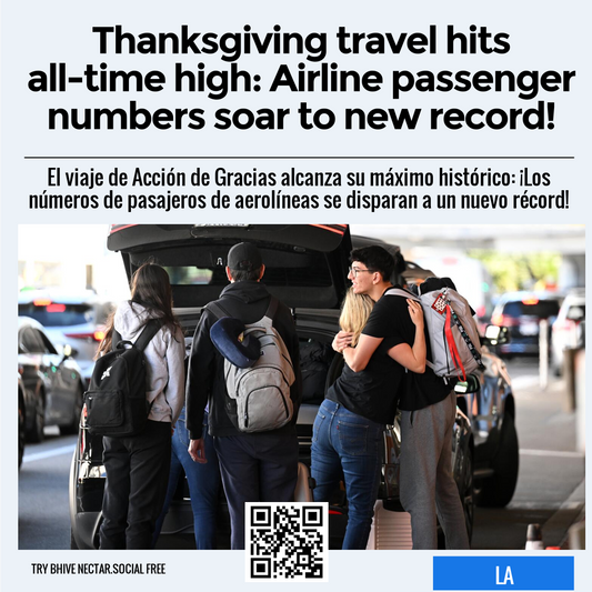 Thanksgiving travel hits all-time high: Airline passenger numbers soar to new record!