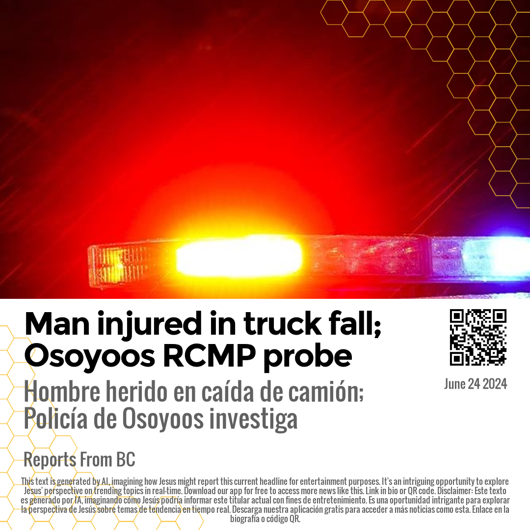 Man injured in truck fall; Osoyoos RCMP probe