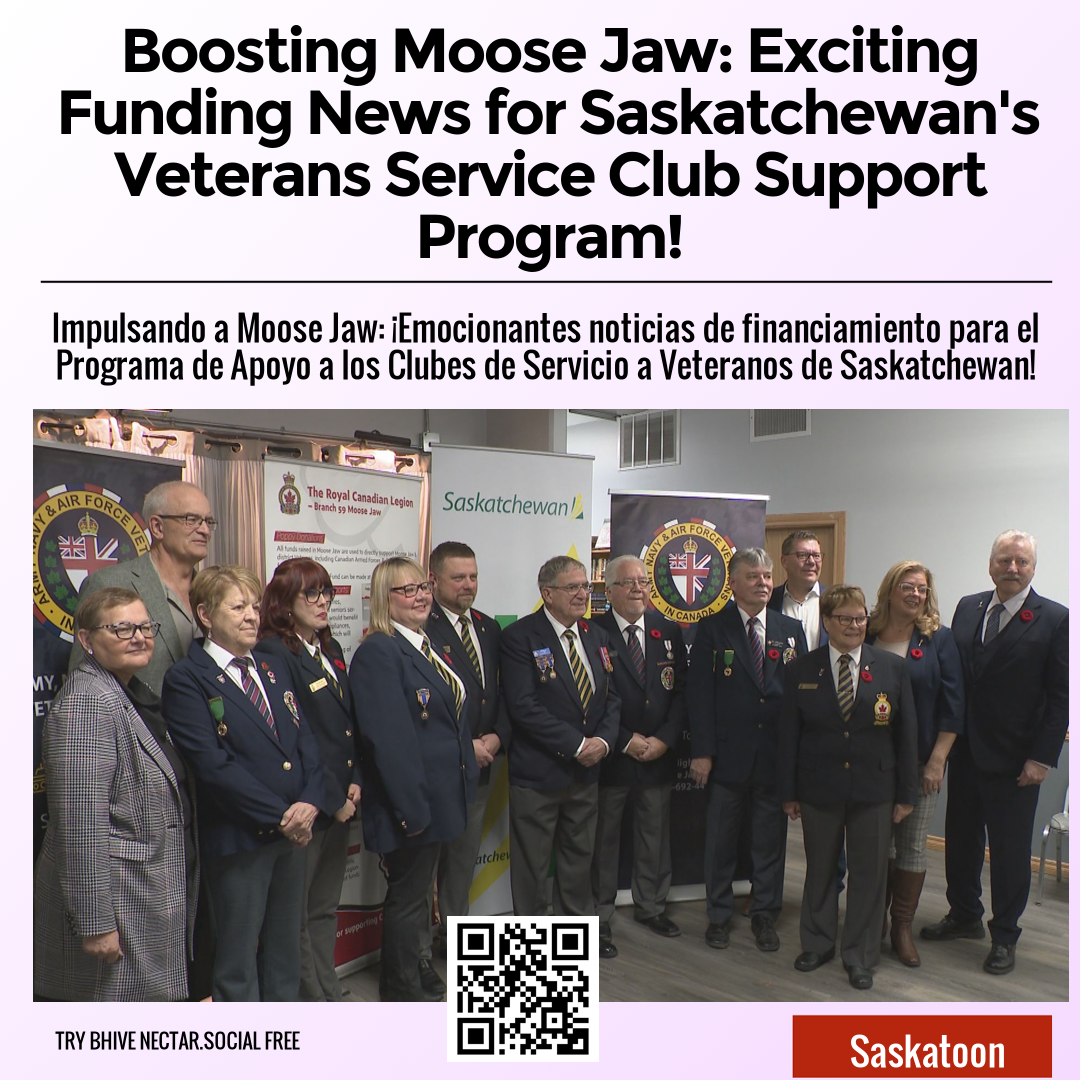 Boosting Moose Jaw: Exciting Funding News for Saskatchewan's Veterans Service Club Support Program!