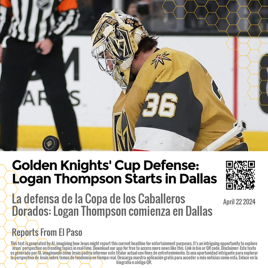 Golden Knights' Cup Defense: Logan Thompson Starts in Dallas