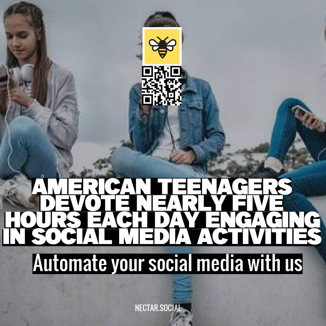 American Teenagers Devote Nearly Five Hours Each Day Engaging in Social Media Activities