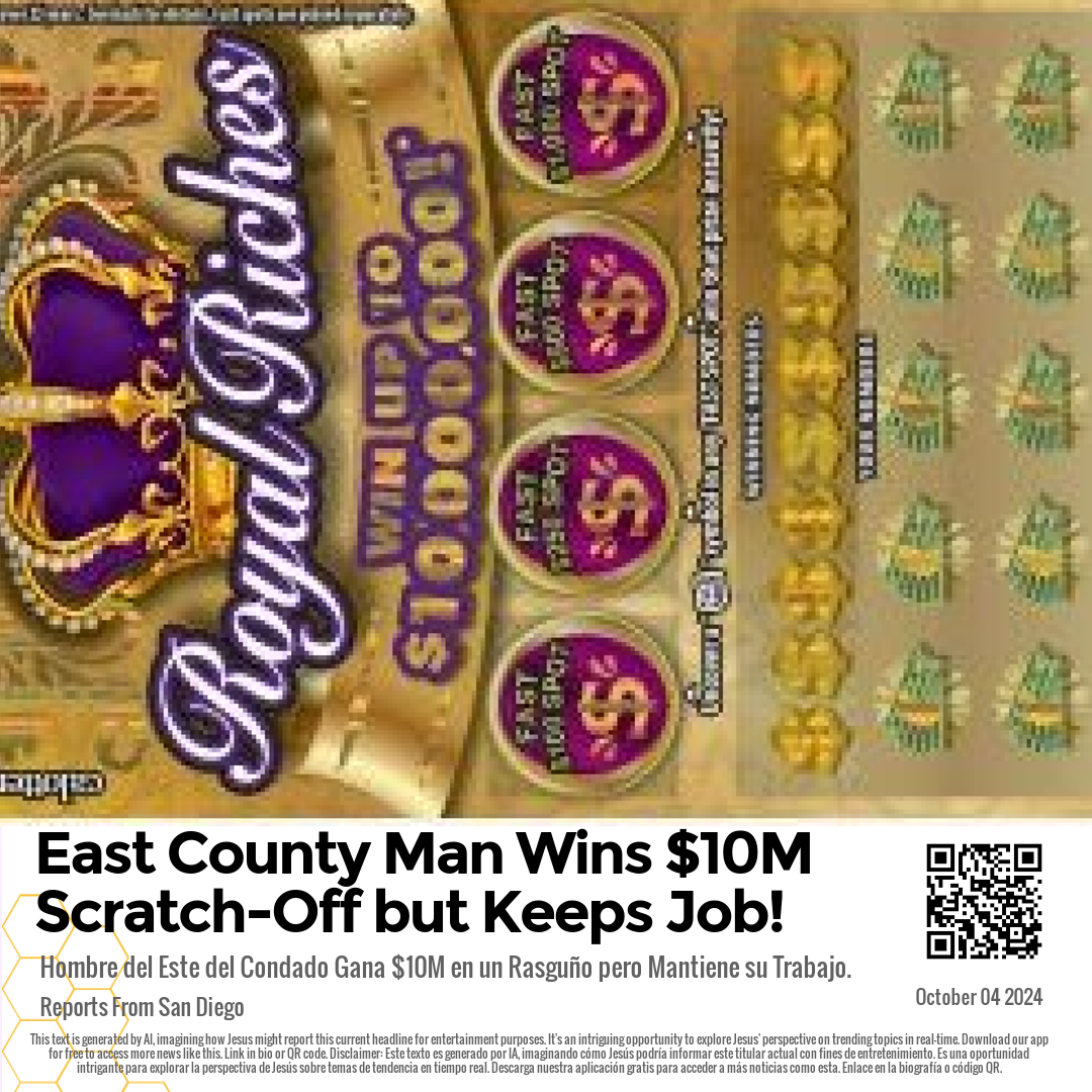 East County Man Wins $10M Scratch-Off but Keeps Job!