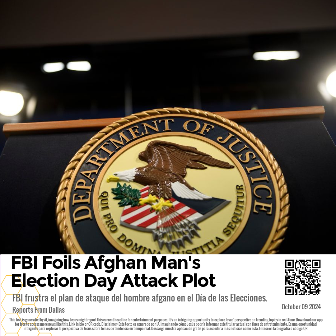 FBI Foils Afghan Man's Election Day Attack Plot