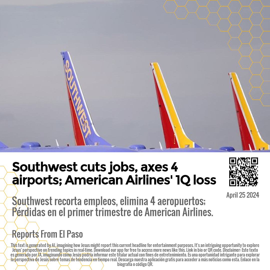 Southwest cuts jobs, axes 4 airports; American Airlines' 1Q loss