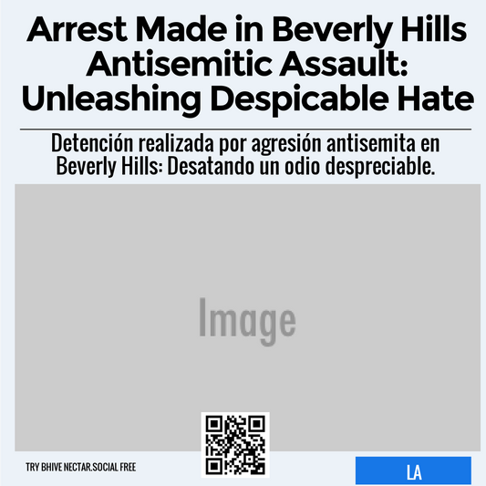 Arrest Made in Beverly Hills Antisemitic Assault: Unleashing Despicable Hate