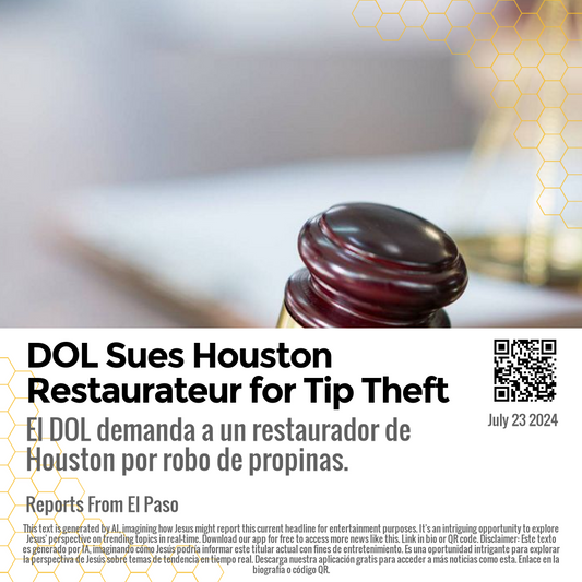 DOL Sues Houston Restaurateur for Tip Theft