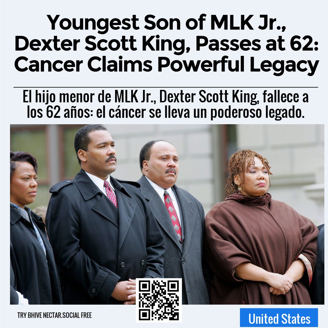 Youngest Son of MLK Jr., Dexter Scott King, Passes at 62: Cancer Claims Powerful Legacy