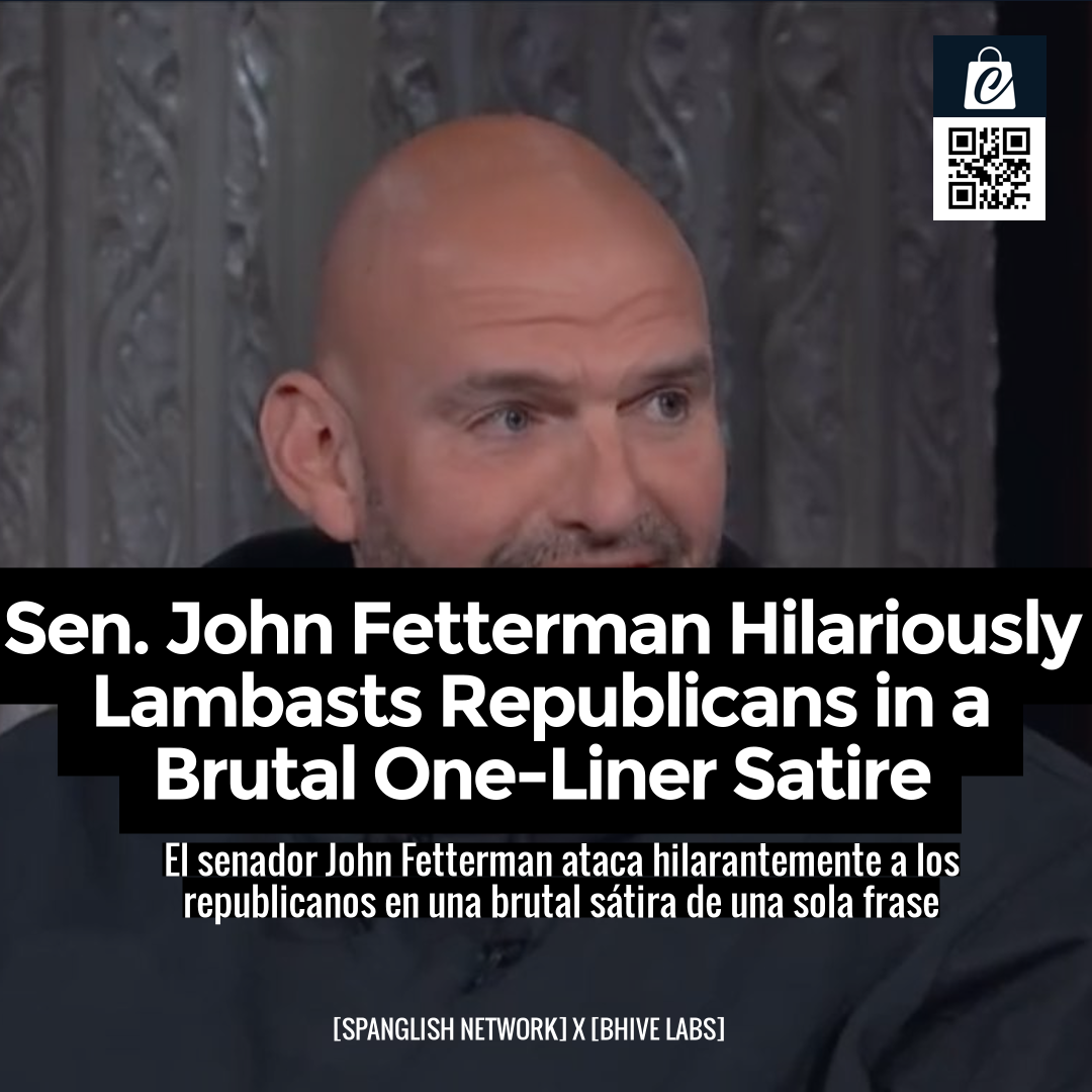 Sen. John Fetterman Hilariously Lambasts Republicans in a Brutal One-Liner Satire