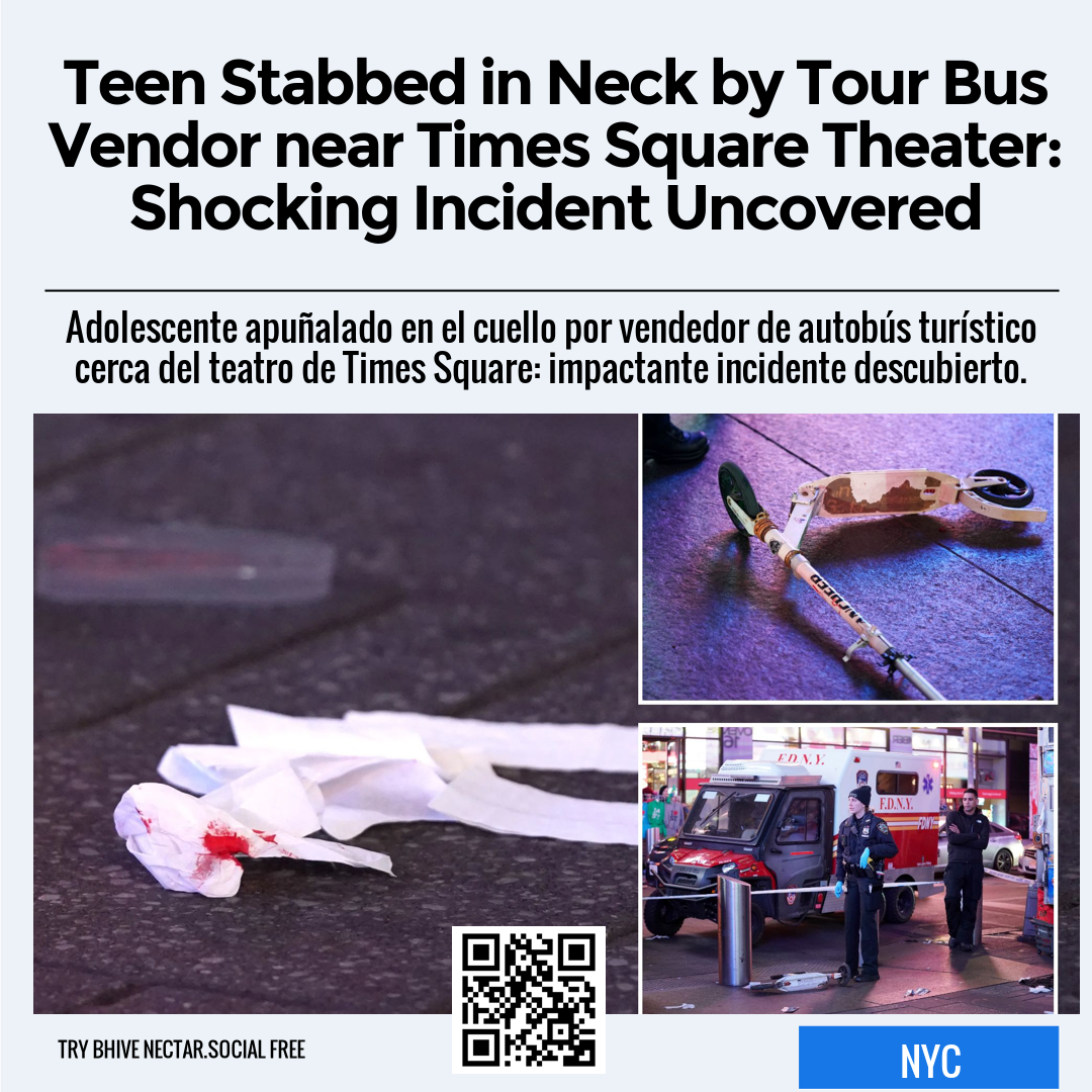 Teen Stabbed in Neck by Tour Bus Vendor near Times Square Theater: Shocking Incident Uncovered