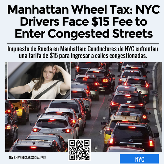 Manhattan Wheel Tax: NYC Drivers Face $15 Fee to Enter Congested Streets