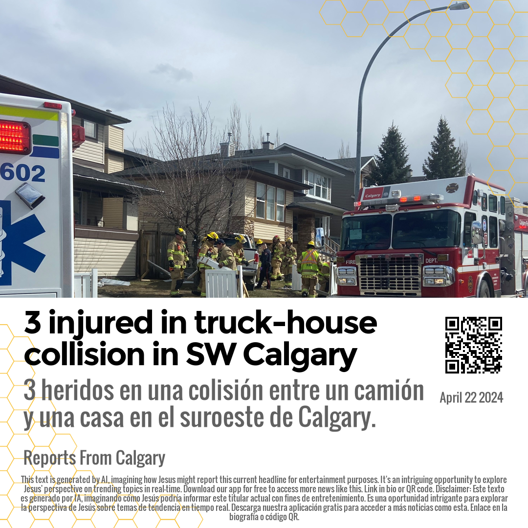 3 injured in truck-house collision in SW Calgary