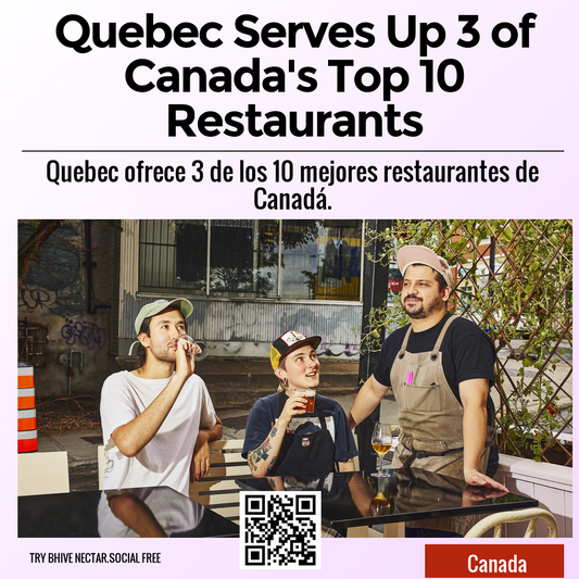 Quebec Serves Up 3 of Canada's Top 10 Restaurants