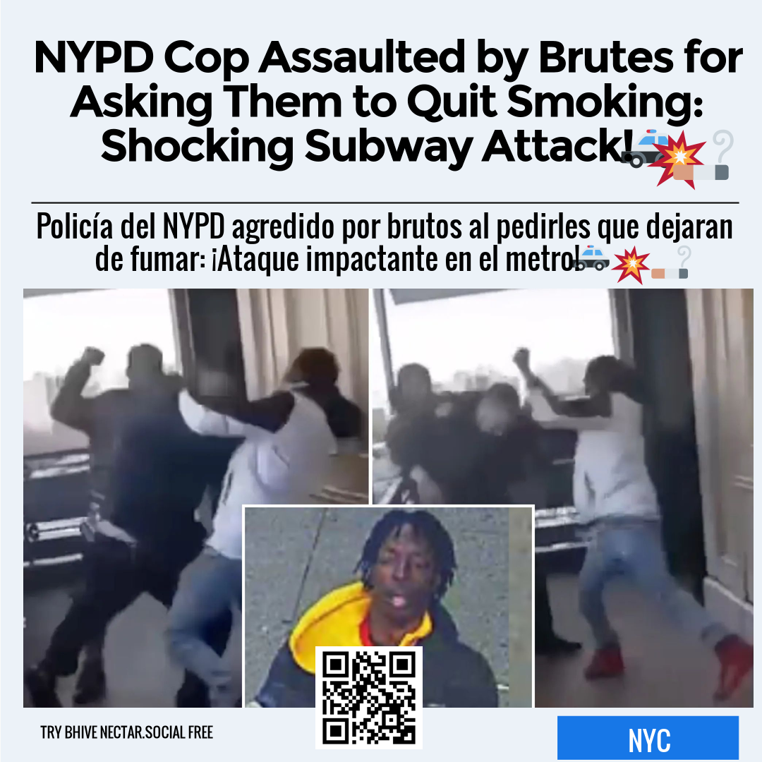 NYPD Cop Assaulted by Brutes for Asking Them to Quit Smoking: Shocking Subway Attack! 🚓💥🚬