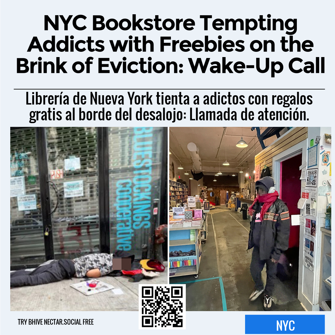 NYC Bookstore Tempting Addicts with Freebies on the Brink of Eviction: Wake-Up Call