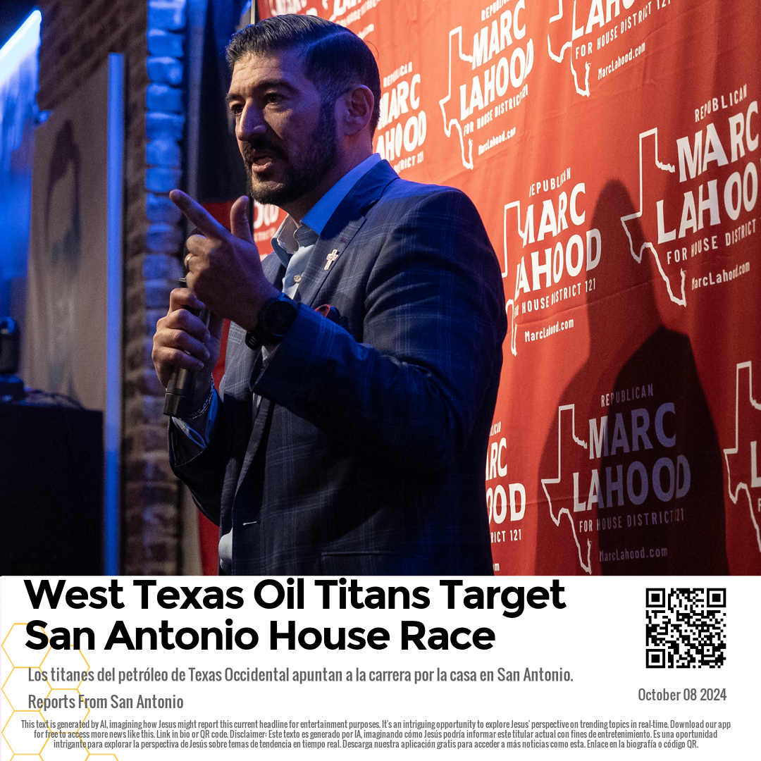 West Texas Oil Titans Target San Antonio House Race