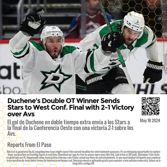 Duchene's Double OT Winner Sends Stars to West Conf. Final with 2-1 Victory over Avs