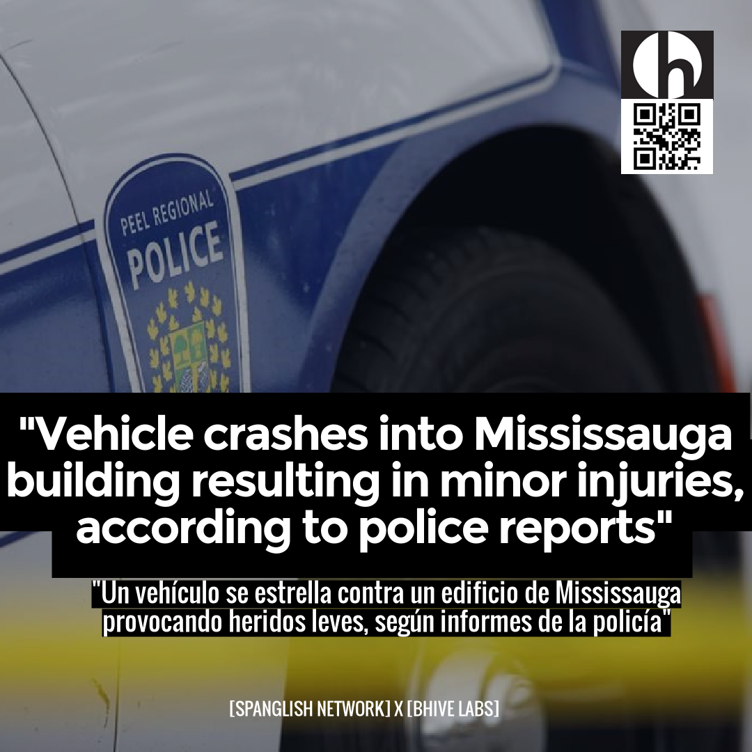 "Vehicle crashes into Mississauga building resulting in minor injuries, according to police reports"