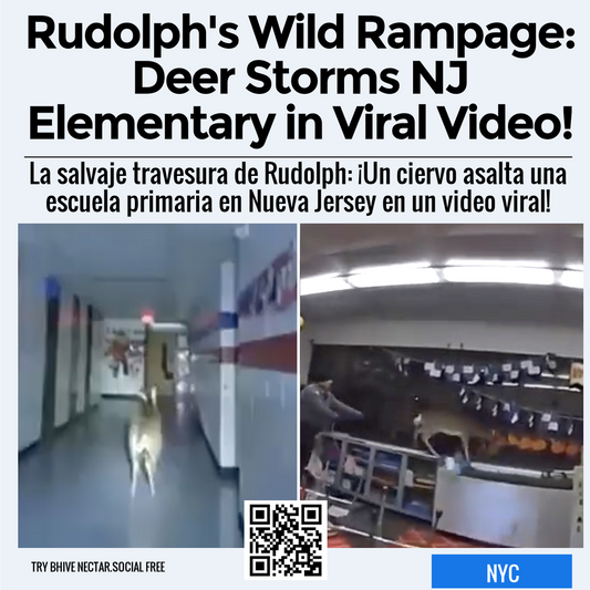 Rudolph's Wild Rampage: Deer Storms NJ Elementary in Viral Video!