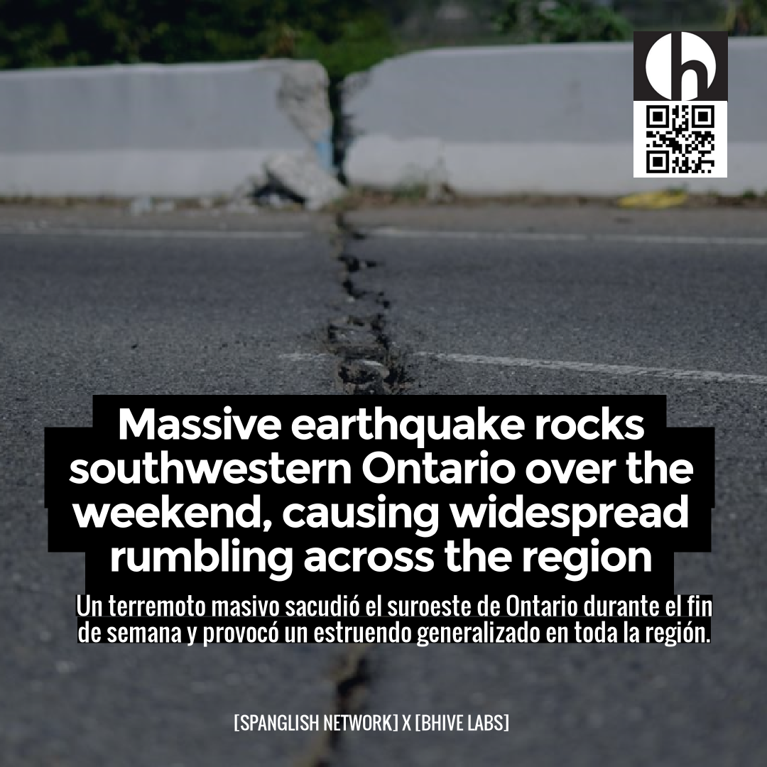 Massive earthquake rocks southwestern Ontario over the weekend, causing widespread rumbling across the region