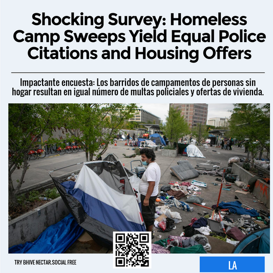 Shocking Survey: Homeless Camp Sweeps Yield Equal Police Citations and Housing Offers