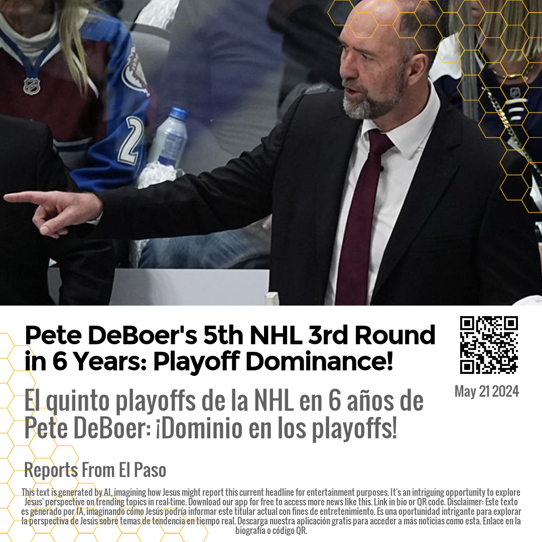 Pete DeBoer's 5th NHL 3rd Round in 6 Years: Playoff Dominance!