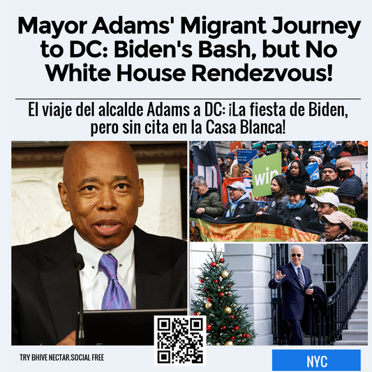 Mayor Adams' Migrant Journey to DC: Biden's Bash, but No White House Rendezvous!