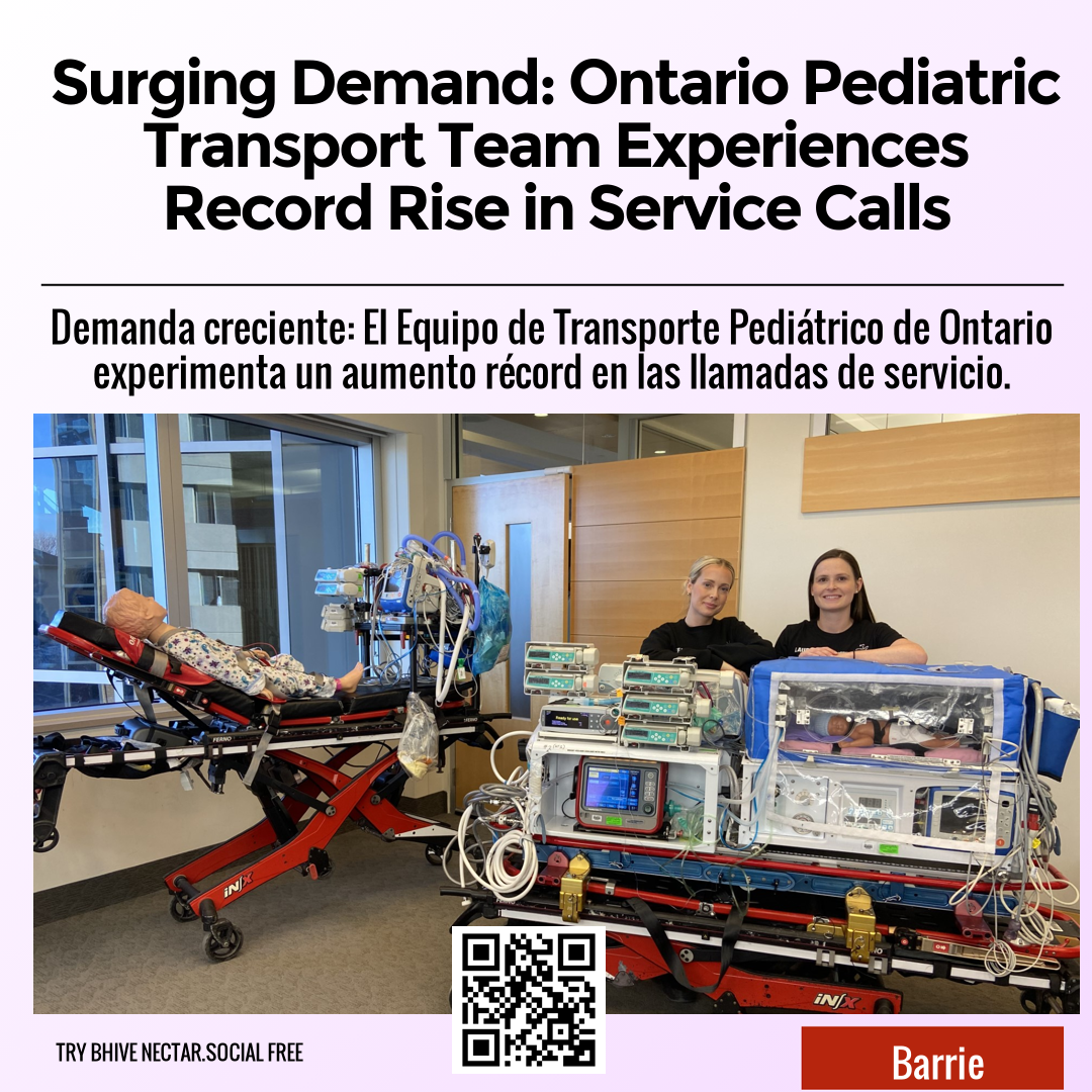 Surging Demand: Ontario Pediatric Transport Team Experiences Record Rise in Service Calls