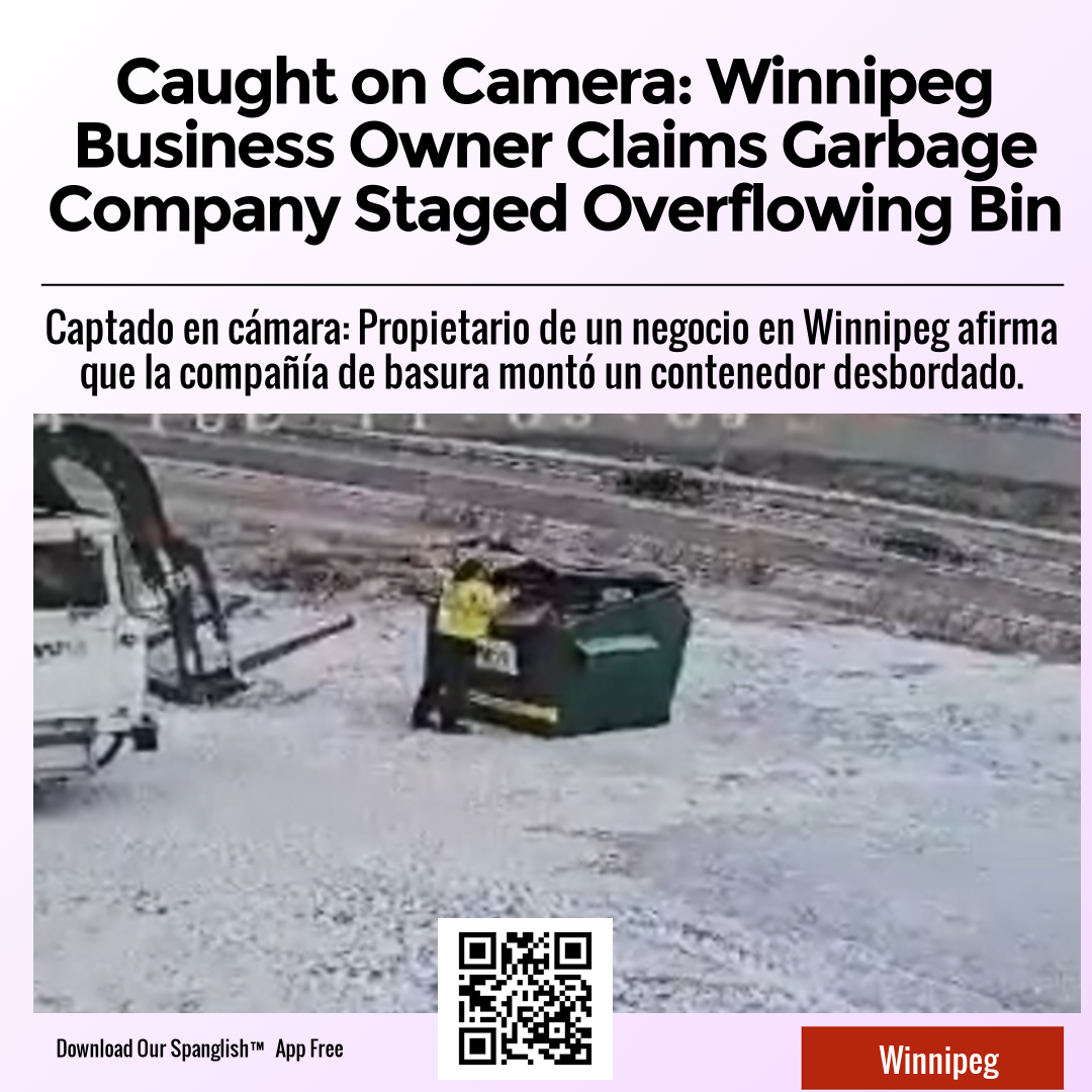 Caught on Camera: Winnipeg Business Owner Claims Garbage Company Staged Overflowing Bin