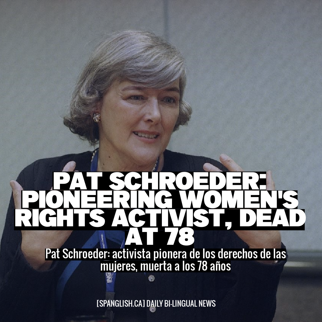 Pat Schroeder: Pioneering Women's Rights Activist, Dead at 78
