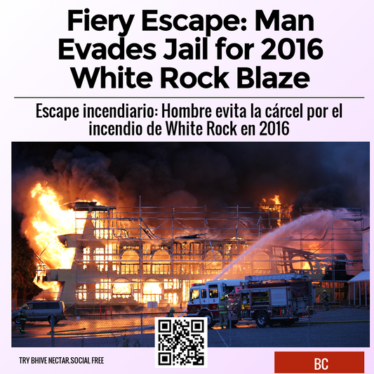 Fiery Escape: Man Evades Jail for 2016 White Rock Blaze