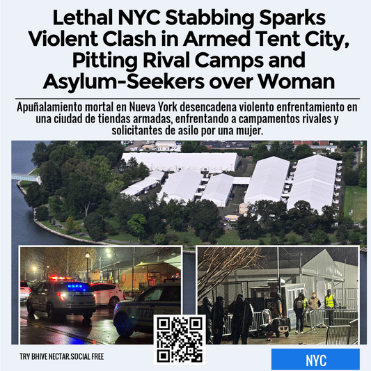 Lethal NYC Stabbing Sparks Violent Clash in Armed Tent City, Pitting Rival Camps and Asylum-Seekers over Woman