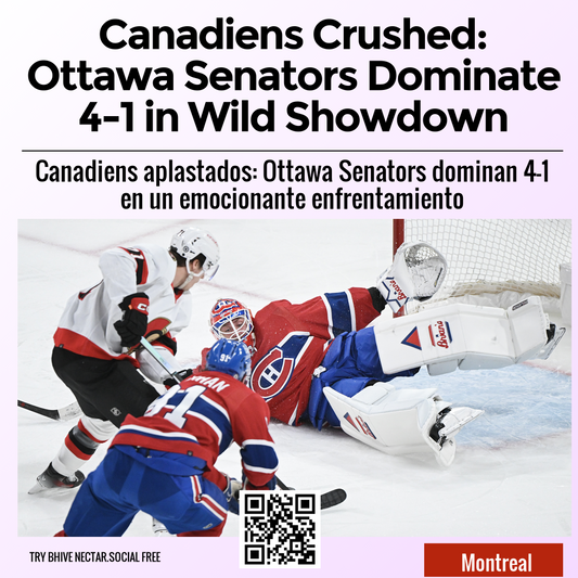 Canadiens Crushed: Ottawa Senators Dominate 4-1 in Wild Showdown