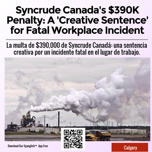 Syncrude Canada's $390K Penalty: A 'Creative Sentence' for Fatal Workplace Incident