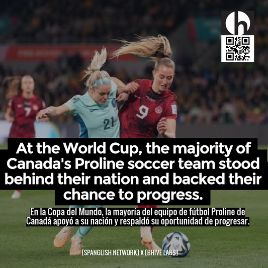 At the World Cup, the majority of Canada's Proline soccer team stood behind their nation and backed their chance to progress.