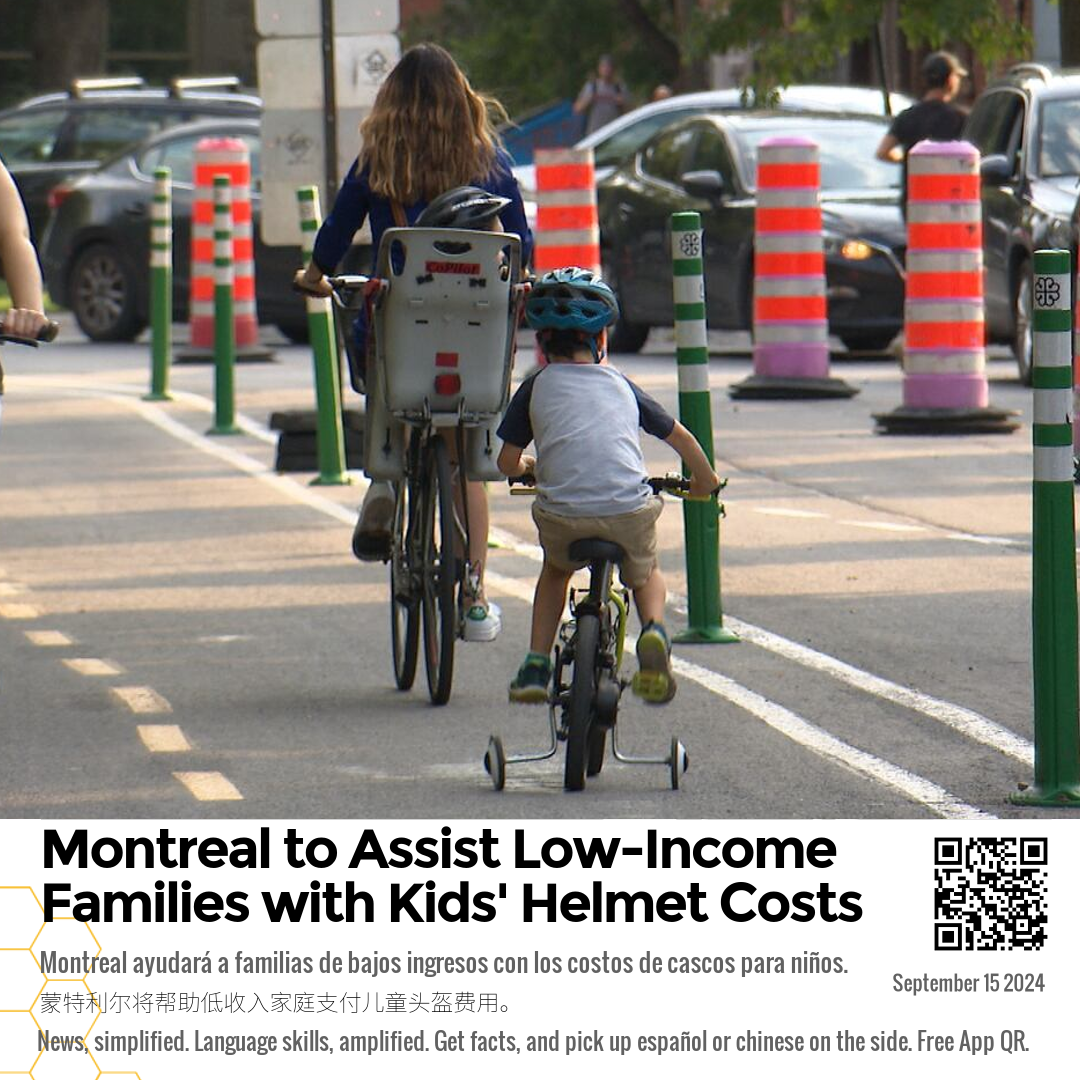 Montreal to Assist Low-Income Families with Kids' Helmet Costs