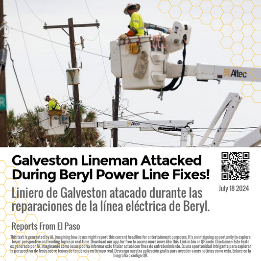 Galveston Lineman Attacked During Beryl Power Line Fixes!