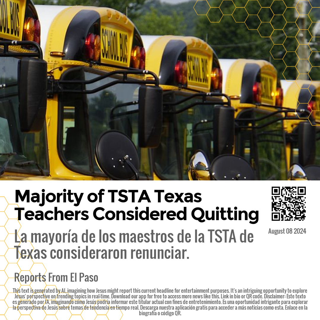 Majority of TSTA Texas Teachers Considered Quitting