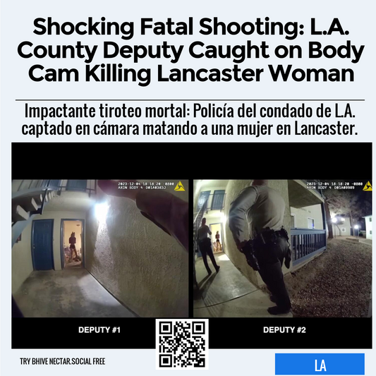 Shocking Fatal Shooting: L.A. County Deputy Caught on Body Cam Killing Lancaster Woman