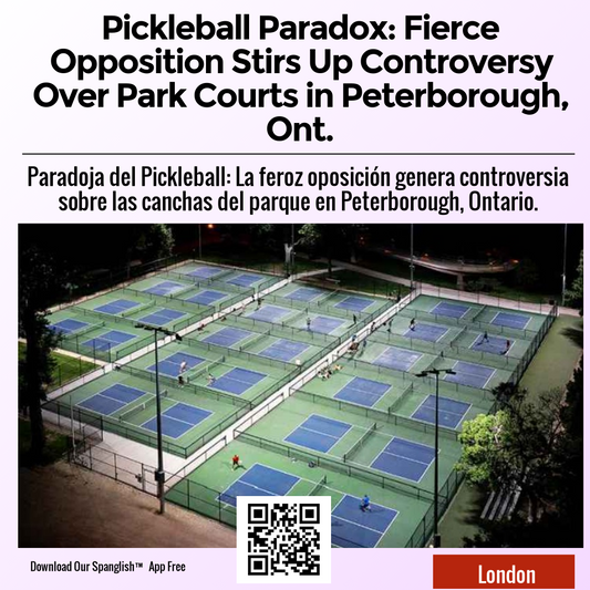 Pickleball Paradox: Fierce Opposition Stirs Up Controversy Over Park Courts in Peterborough, Ont.