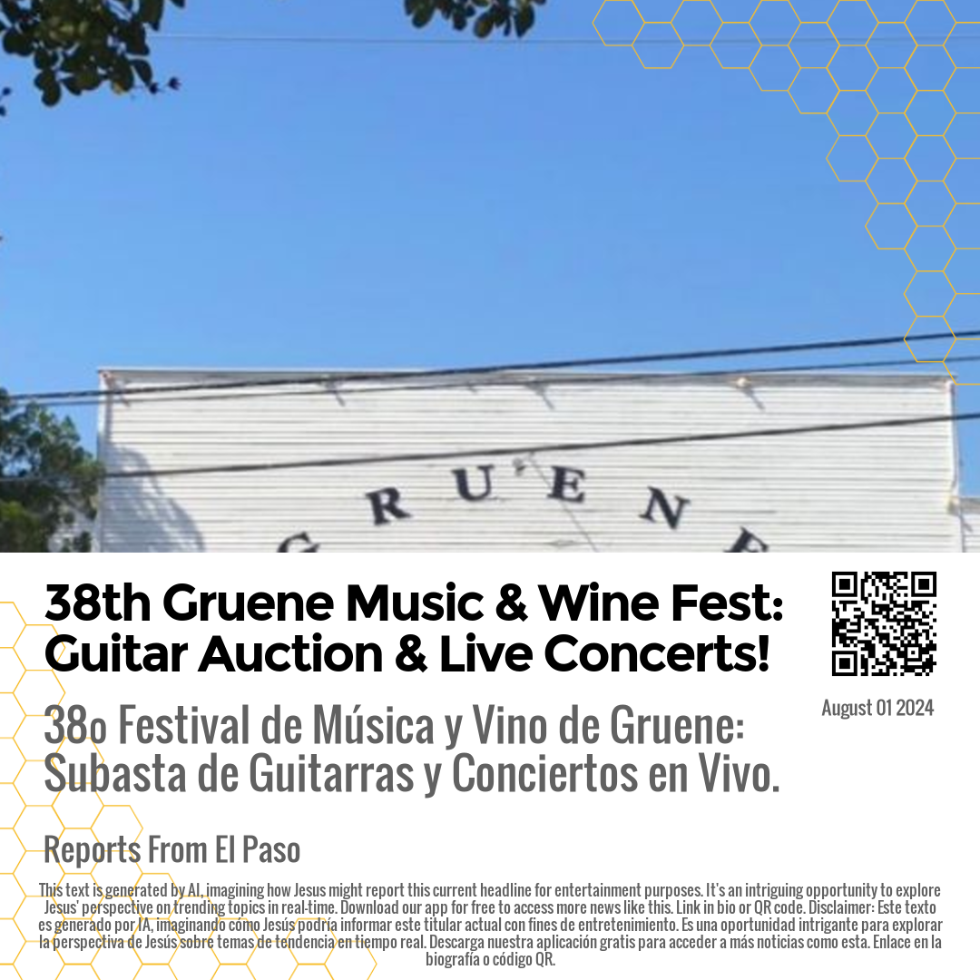 38th Gruene Music & Wine Fest: Guitar Auction & Live Concerts!