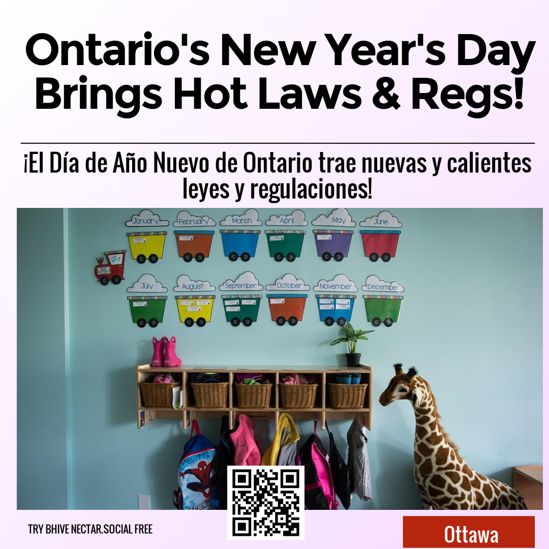 Ontario's New Year's Day Brings Hot Laws & Regs!