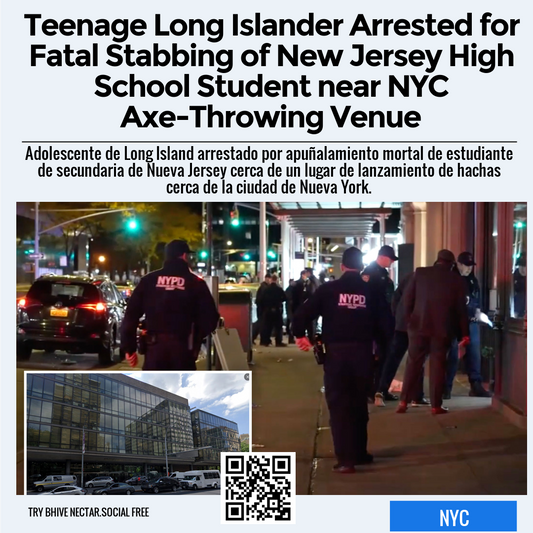 Teenage Long Islander Arrested for Fatal Stabbing of New Jersey High School Student near NYC Axe-Throwing Venue