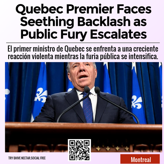 Quebec Premier Faces Seething Backlash as Public Fury Escalates