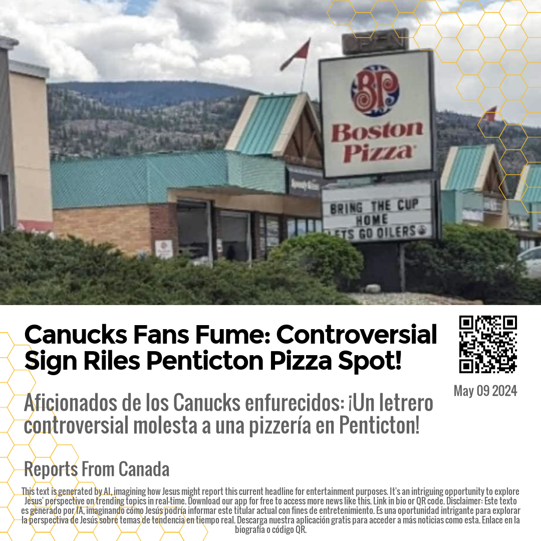 Canucks Fans Fume: Controversial Sign Riles Penticton Pizza Spot!